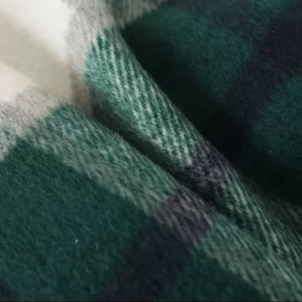 SOLD OUT Green Plaid Oversized Flannel Shacket Shirt Jacket - Picture 12 of 12